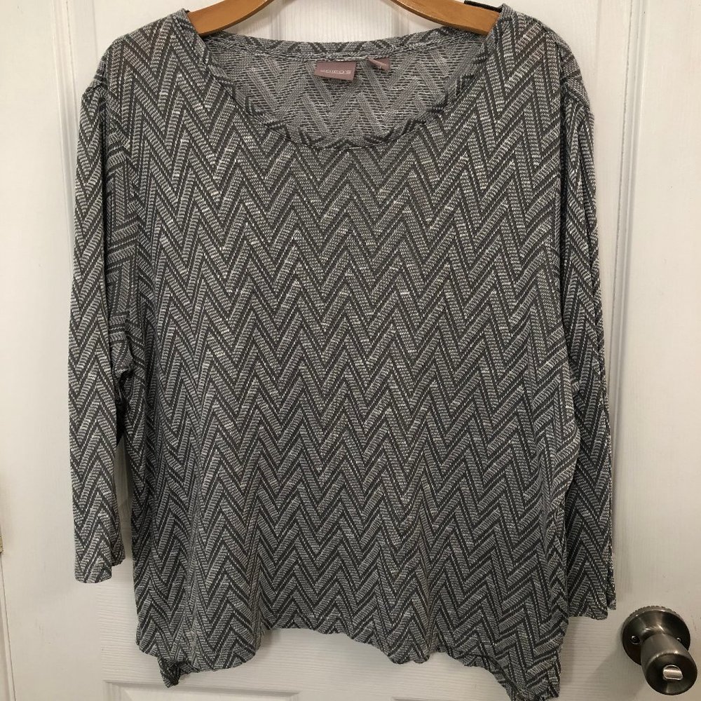 Chico's‎ 3/4 Sleeve Knit Green Top